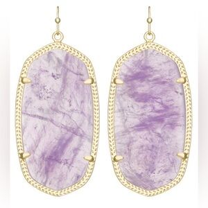Kendra Scott Iridescent Purple and Gold Danielle Earrings
